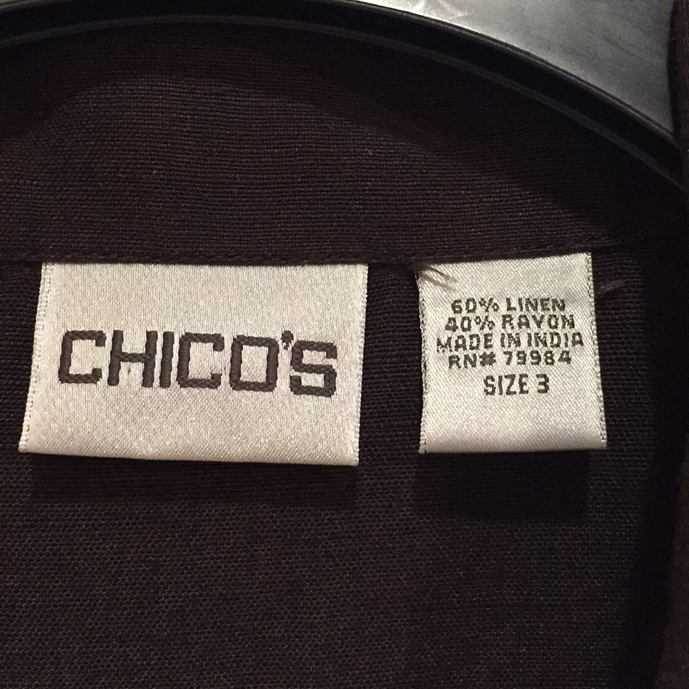 CHICOS linen blend lightweight jacket - Picture 2 of 8